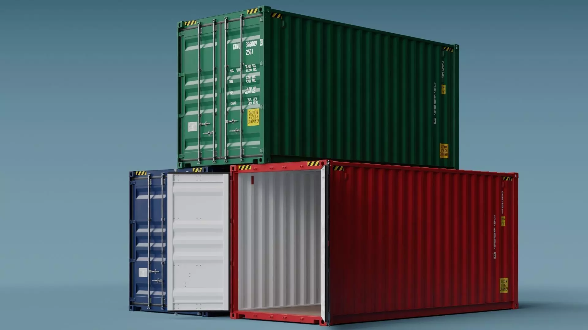 ISO Container 20ft High-Cube 3D model_0