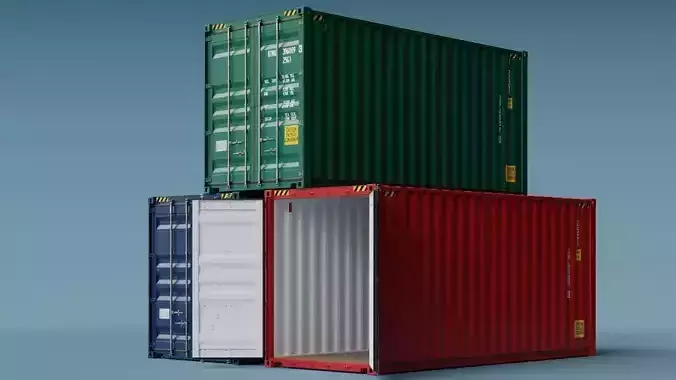 ISO Container 20ft High-Cube 3D model