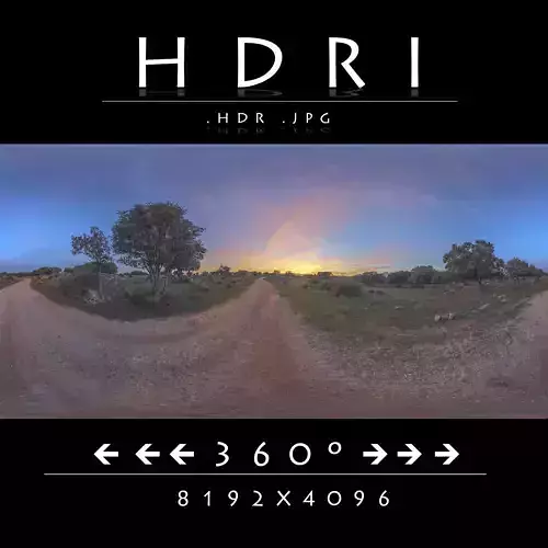 HDR DIRT ROAD SUNSET