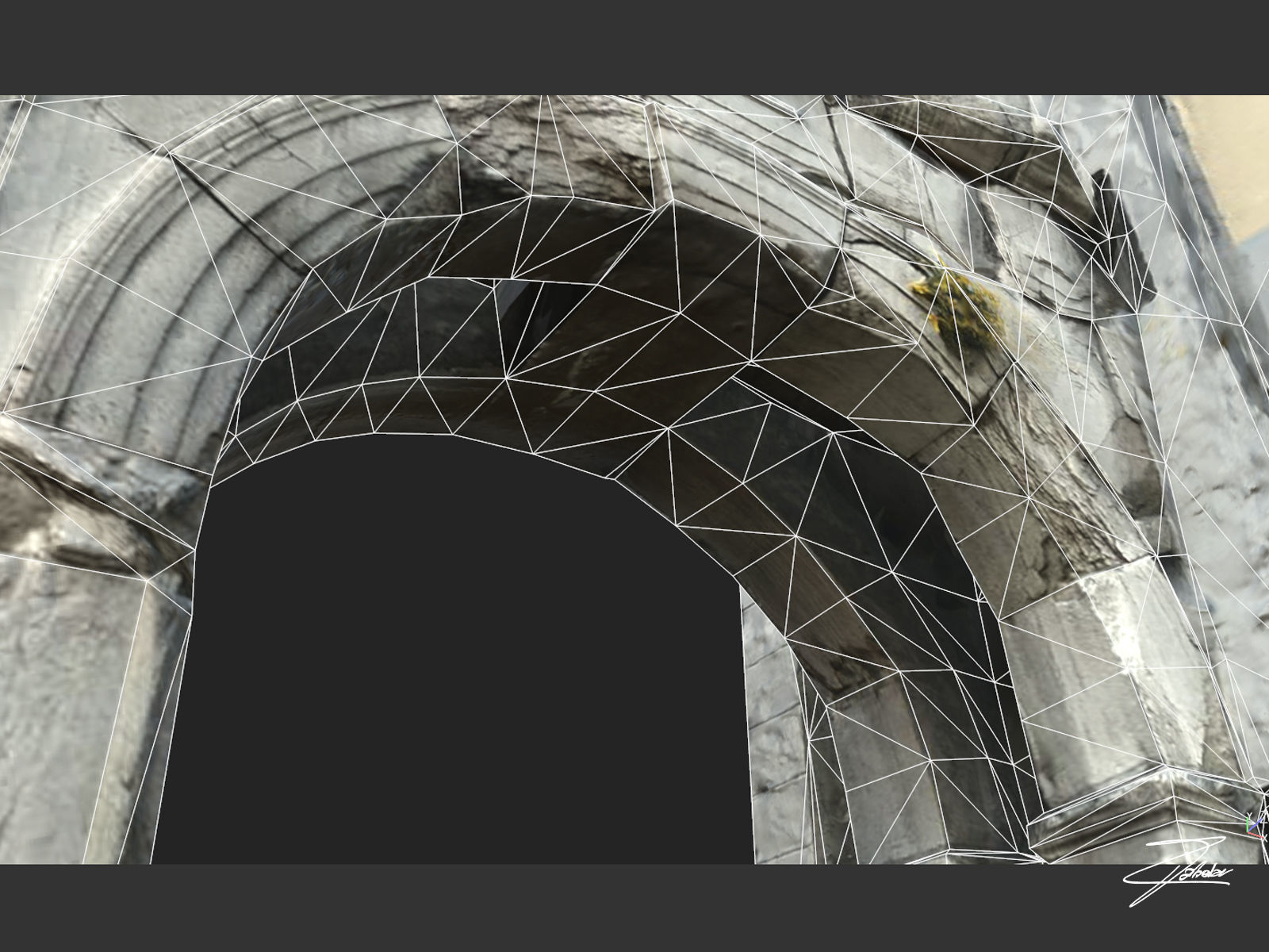 Arch of Riccardo Low-poly 3D model_9