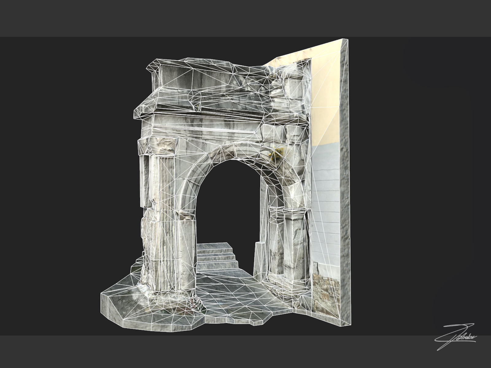 Arch of Riccardo Low-poly 3D model_10
