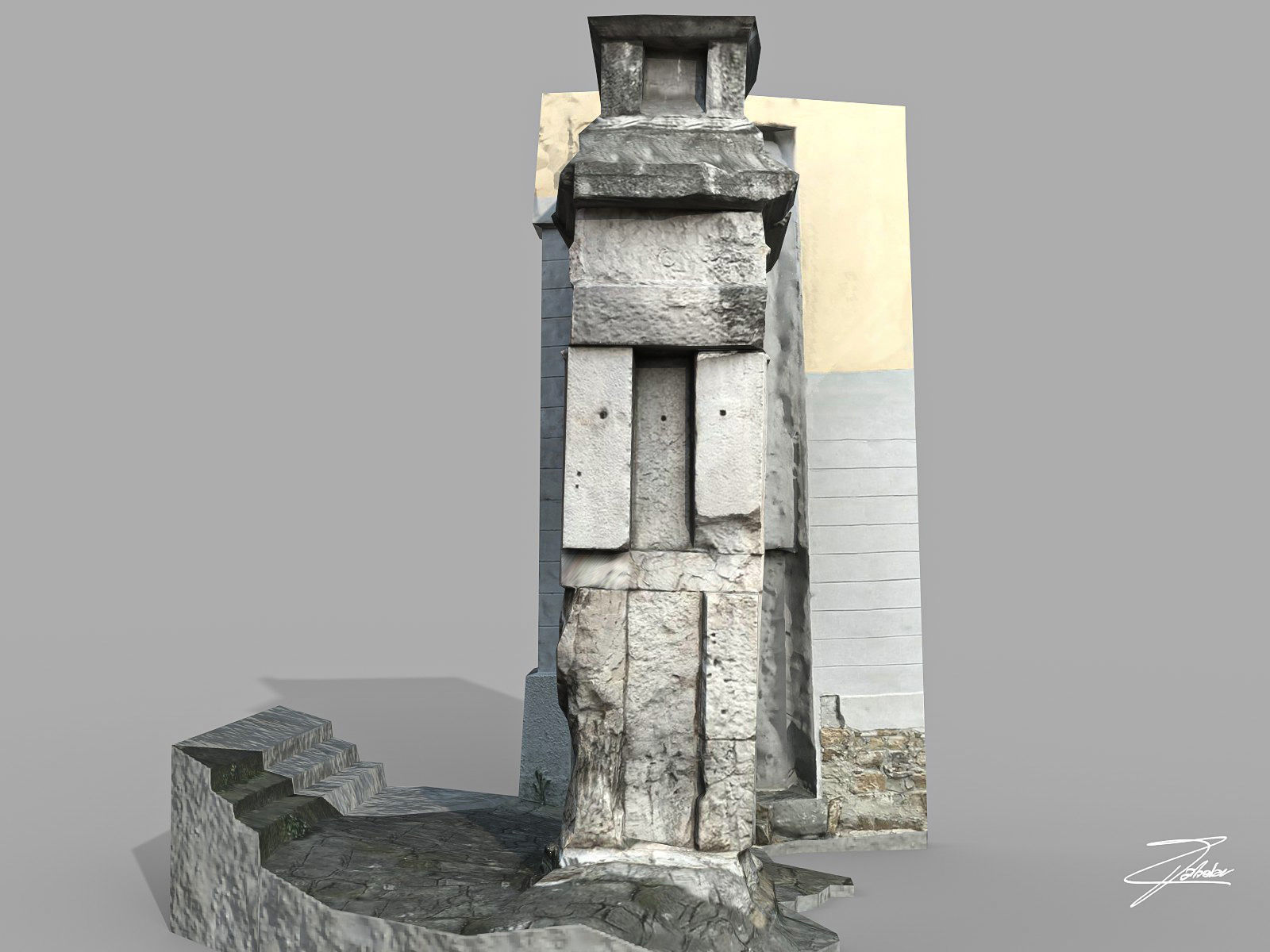 Arch of Riccardo Low-poly 3D model_2