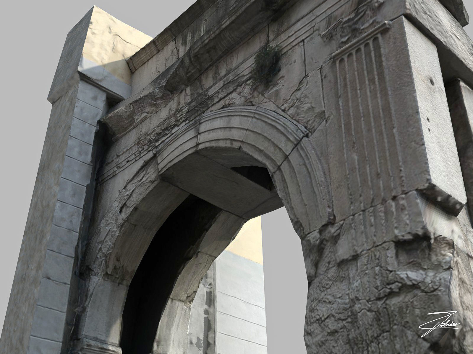 Arch of Riccardo Low-poly 3D model_7