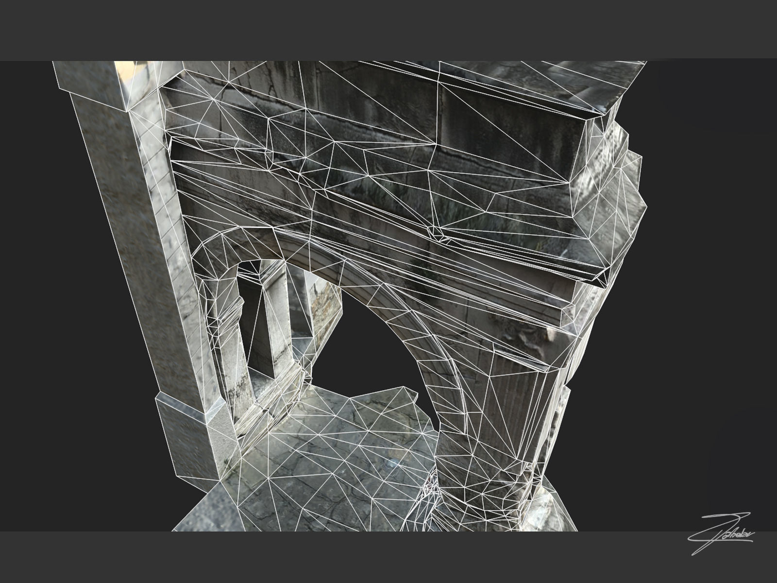 Arch of Riccardo Low-poly 3D model_11