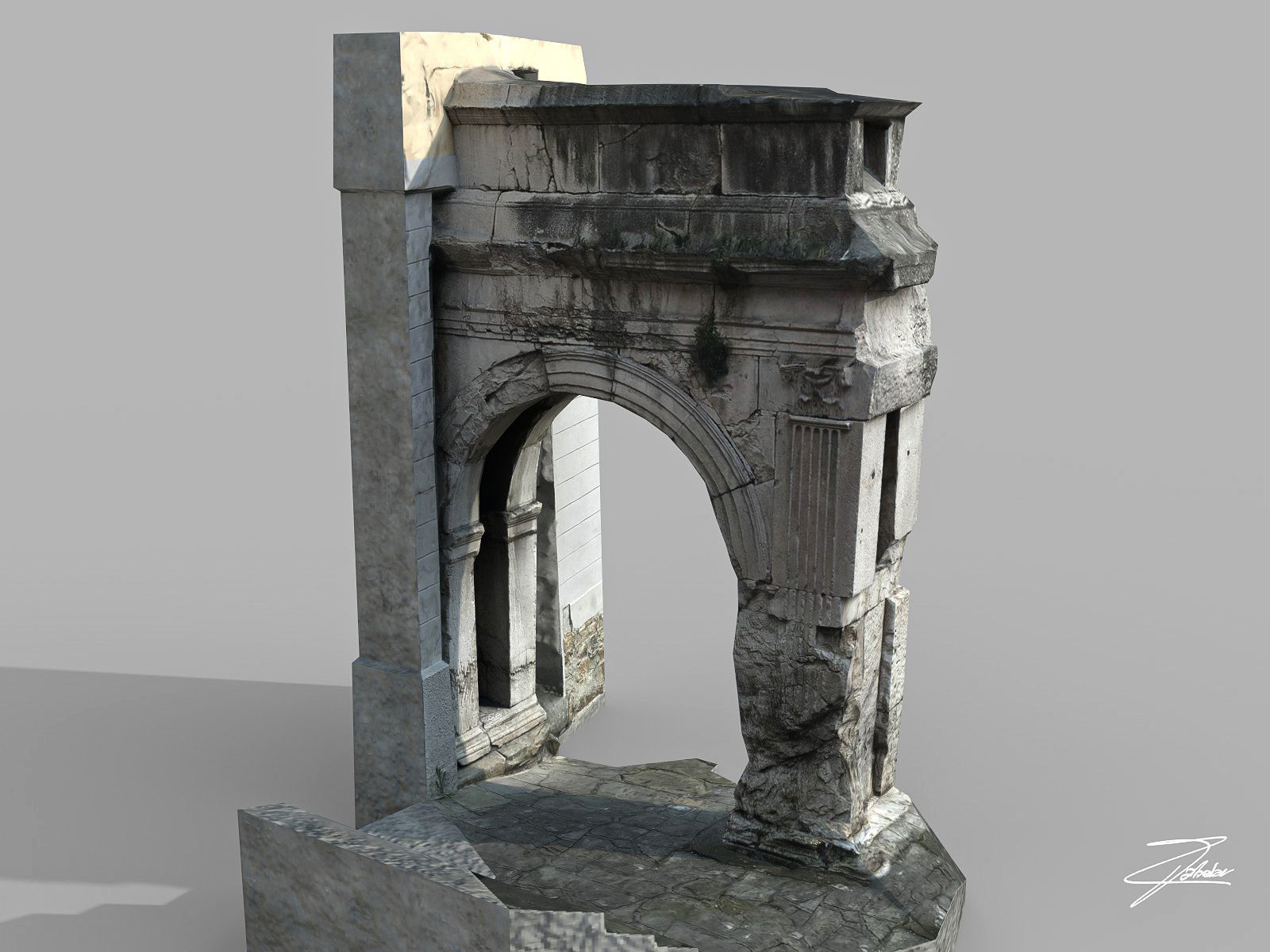 Arch of Riccardo Low-poly 3D model_3