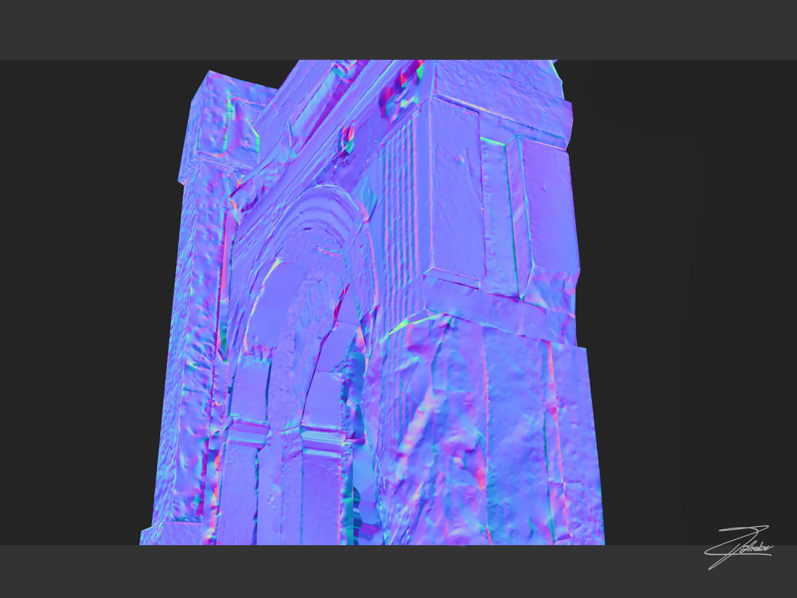 Arch of Riccardo Low-poly 3D model_13
