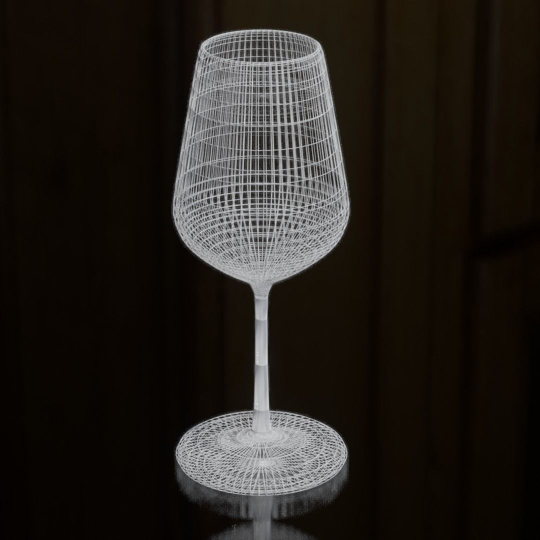 Wine 3D Model Produceral and Animated Free 3D model_7