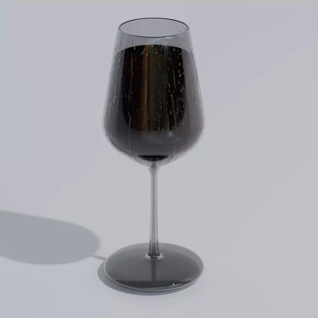 Wine 3D Model Produceral and Animated Free 3D model_0