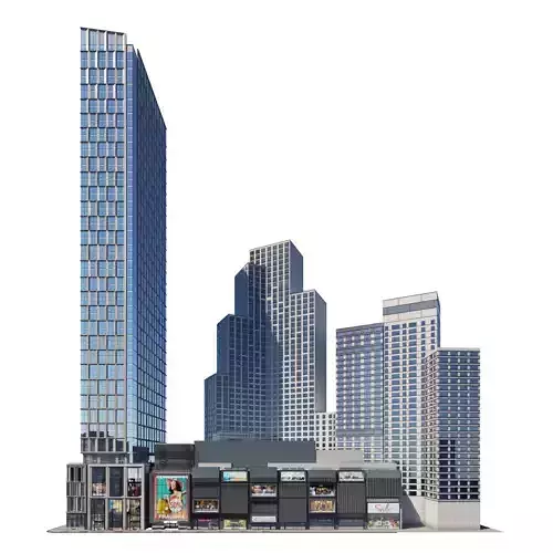 Skyscrapers Buildings HighPoly