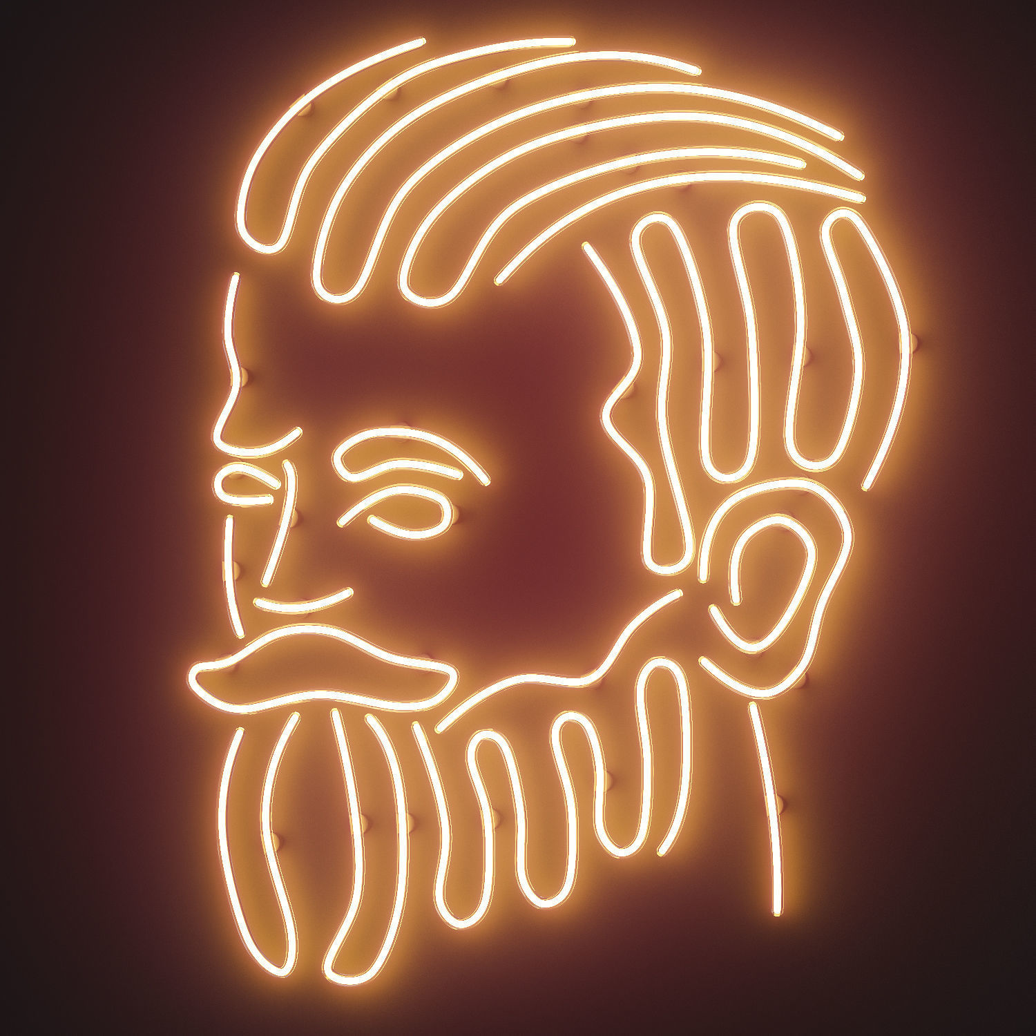 Neon Set 3 barber shop sign 3D model_3