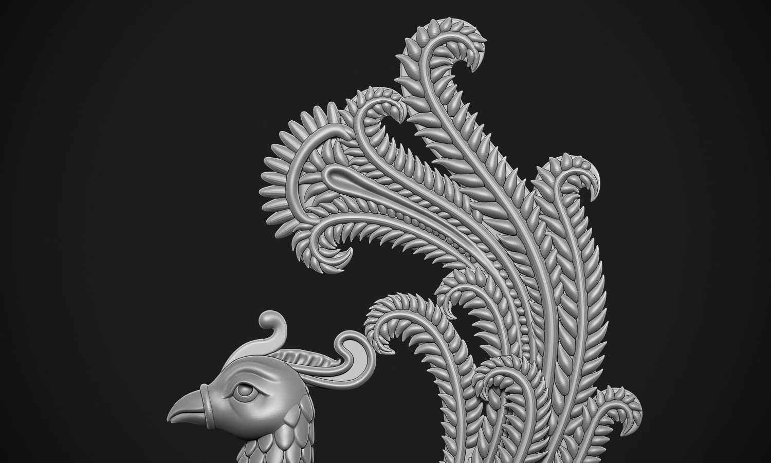 Indian Peacock Design 3D print model_10
