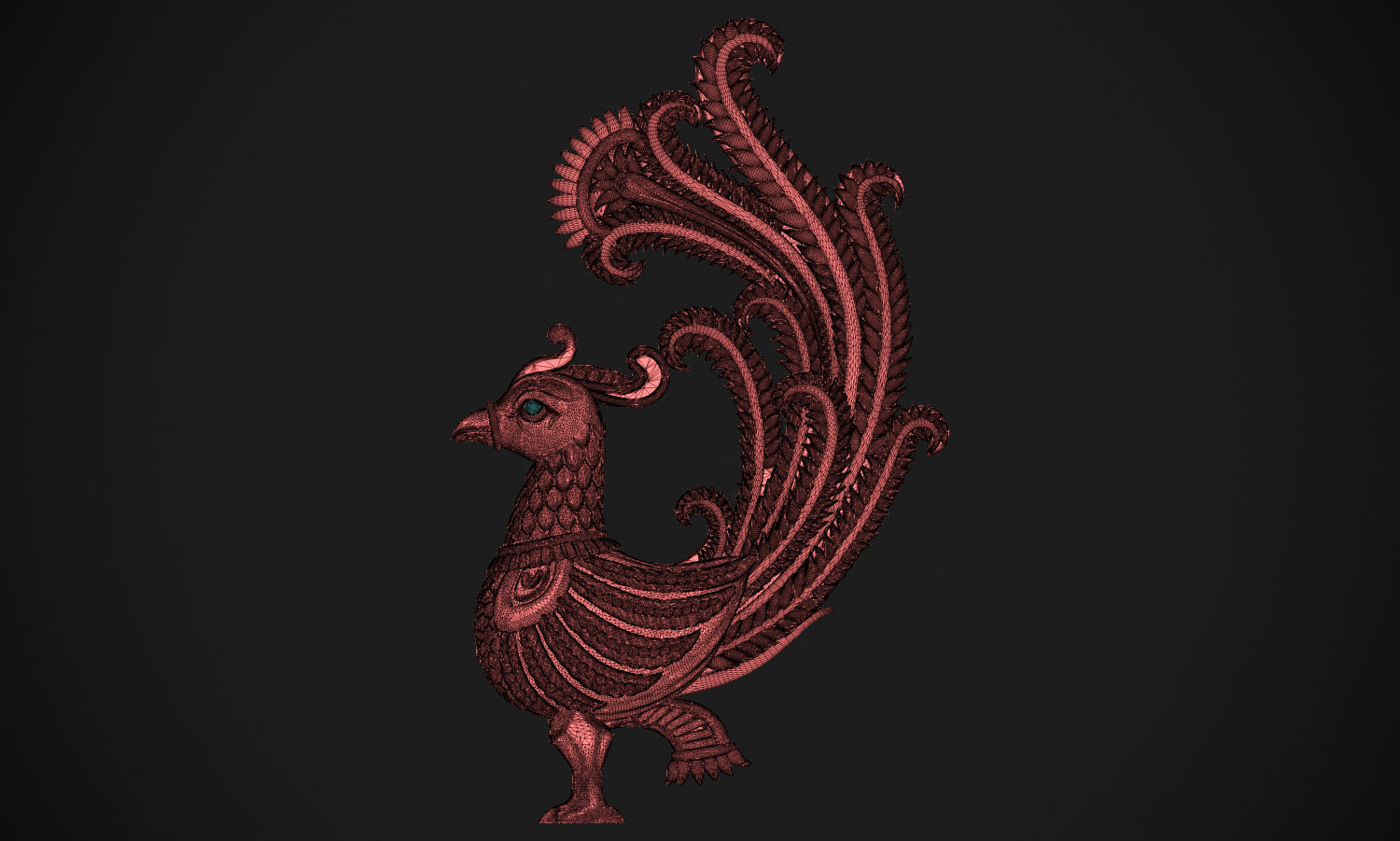 Indian Peacock Design 3D print model_13