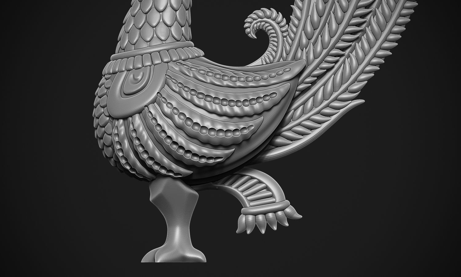 Indian Peacock Design 3D print model_12