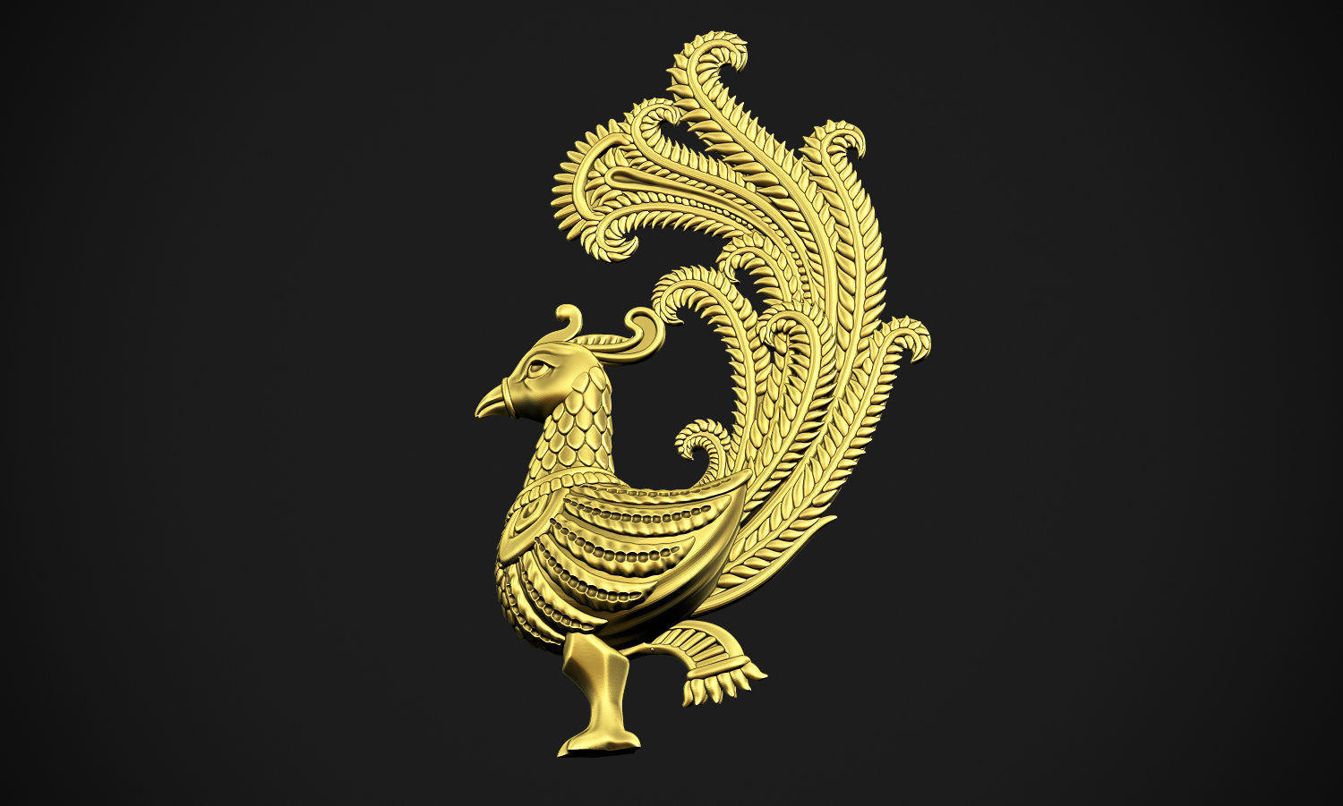 Indian Peacock Design 3D print model_7