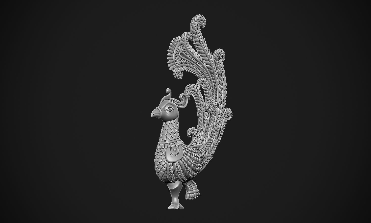 Indian Peacock Design 3D print model_20