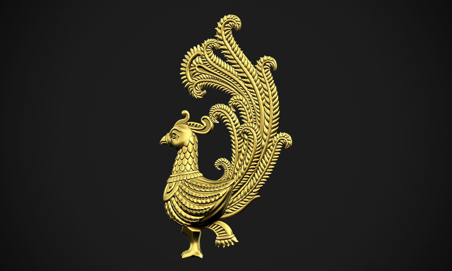 Indian Peacock Design 3D print model_6