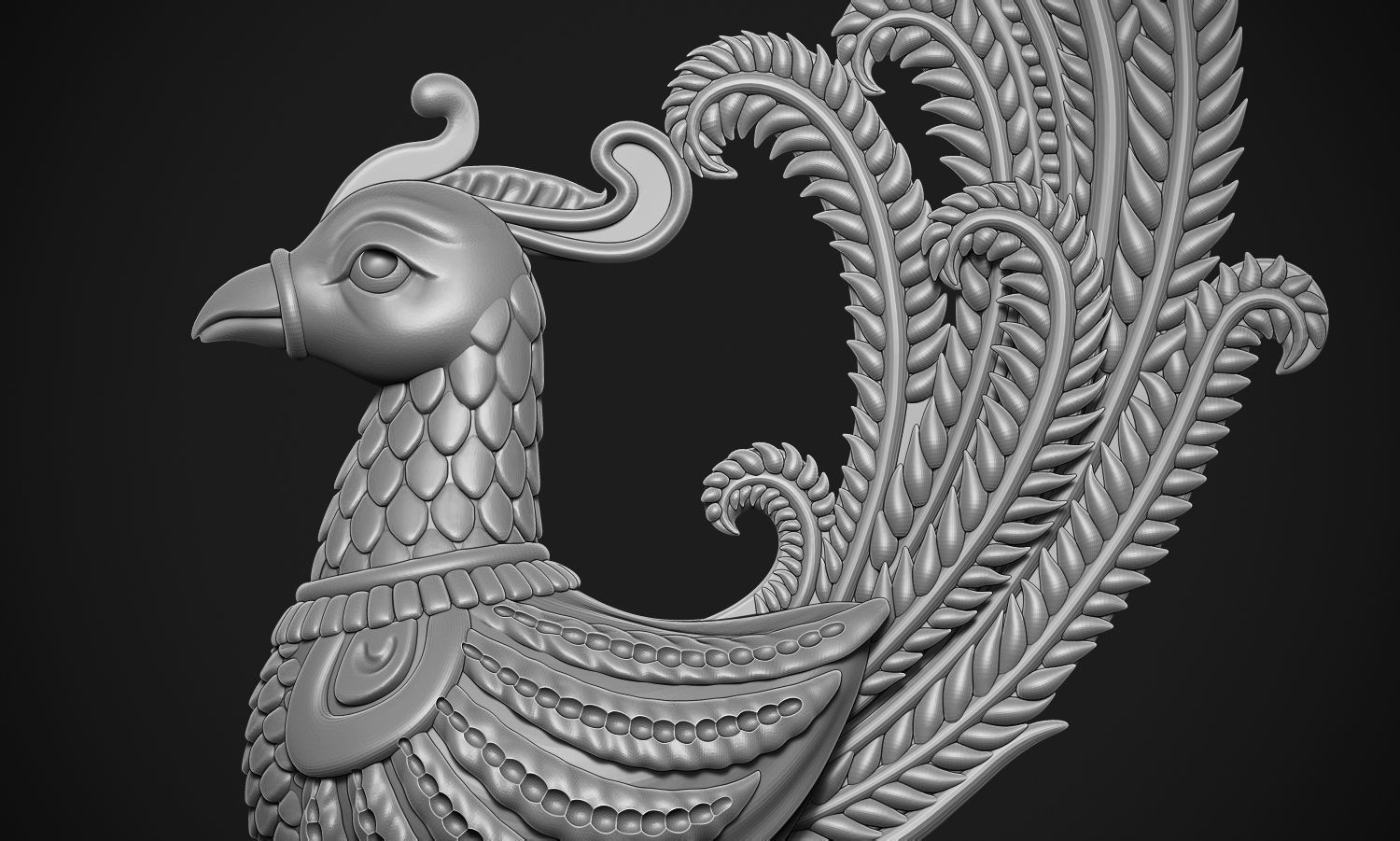 Indian Peacock Design 3D print model_11