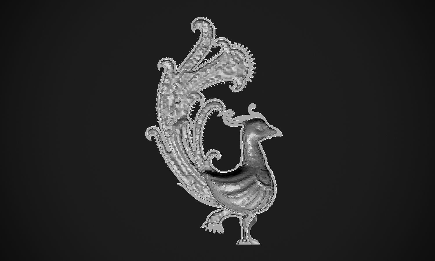 Indian Peacock Design 3D print model_25