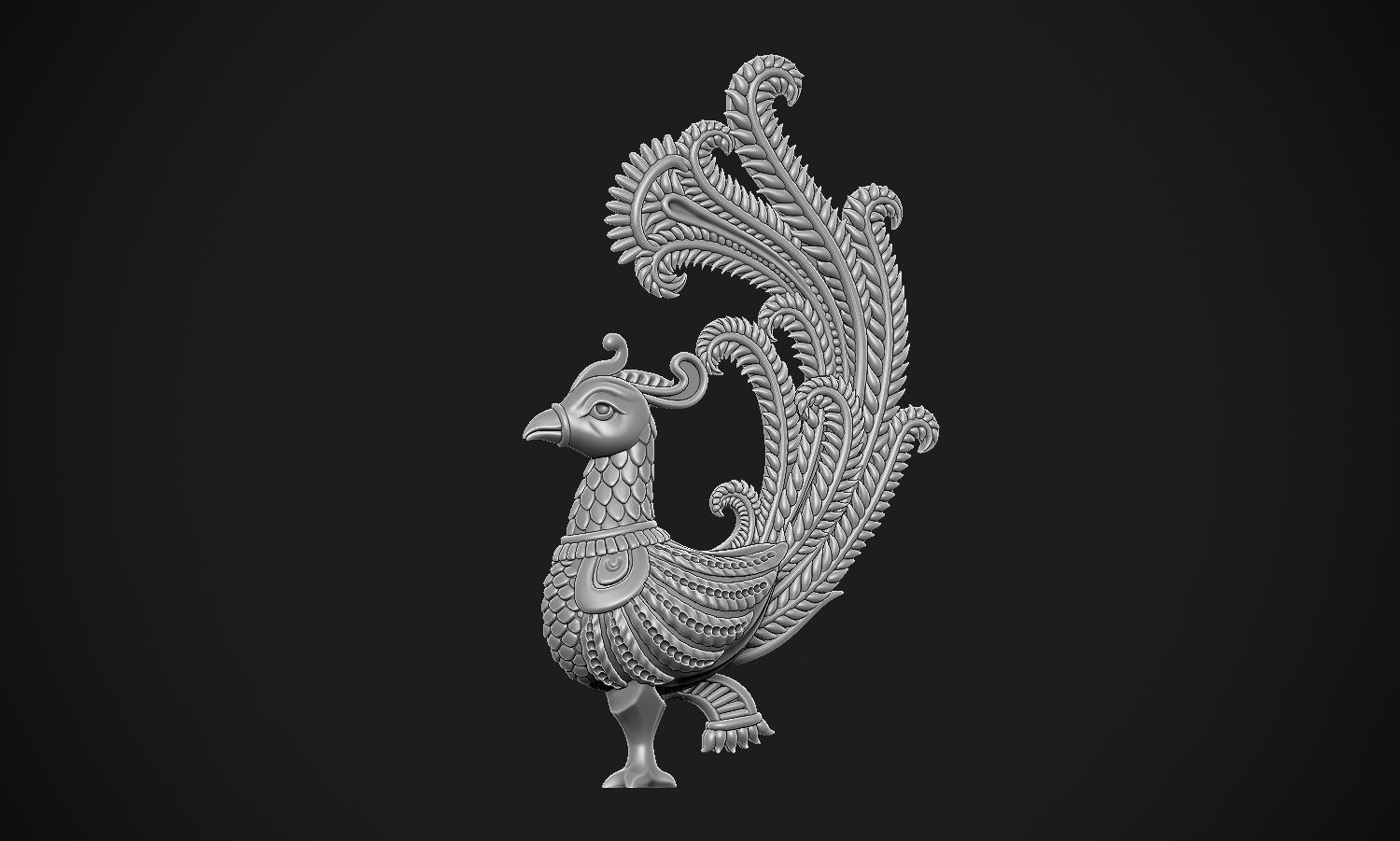 Indian Peacock Design 3D print model_18