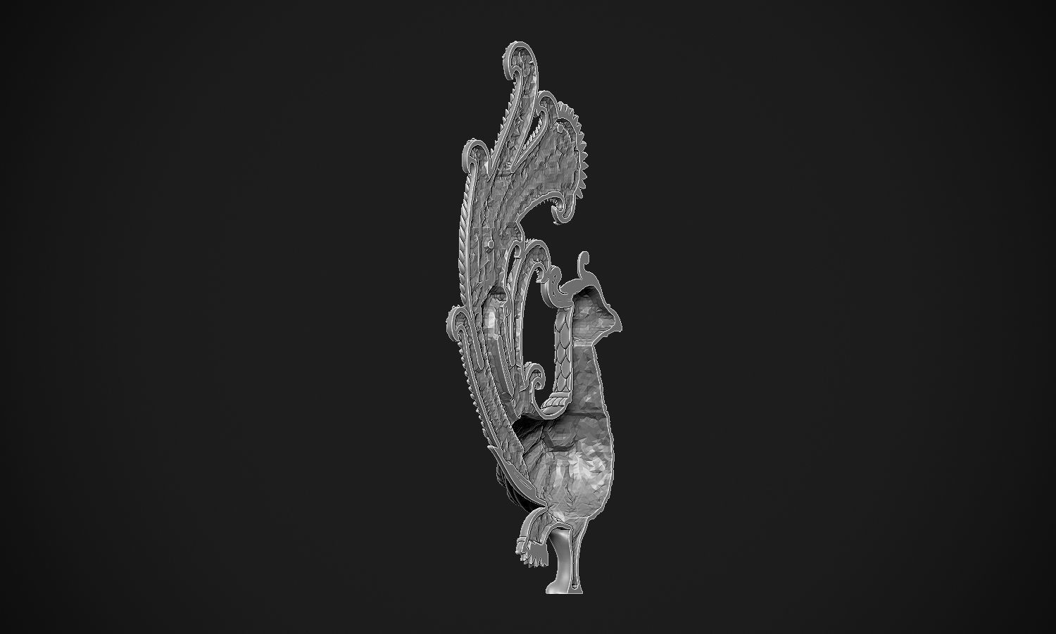 Indian Peacock Design 3D print model_27