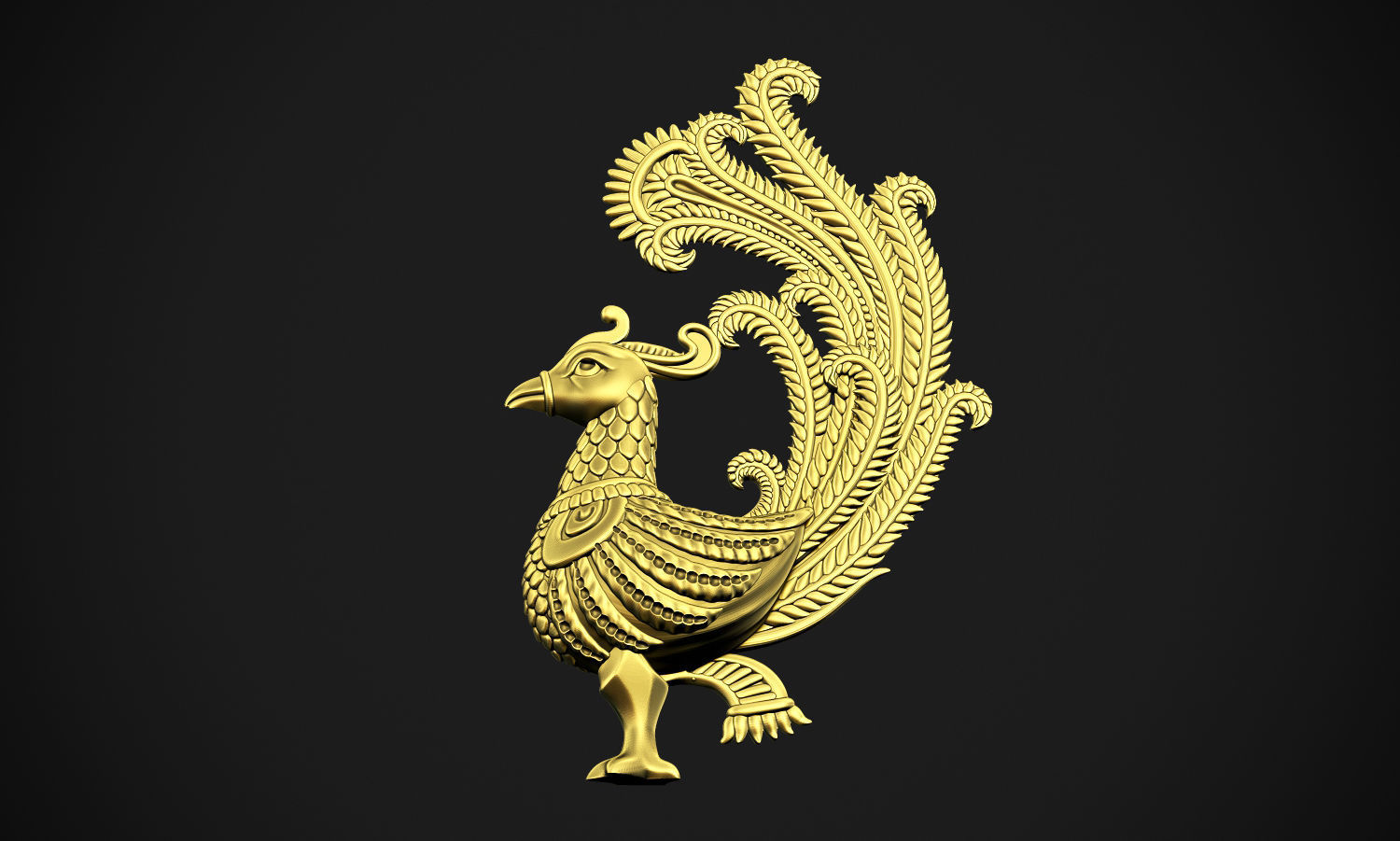 Indian Peacock Design 3D print model_9