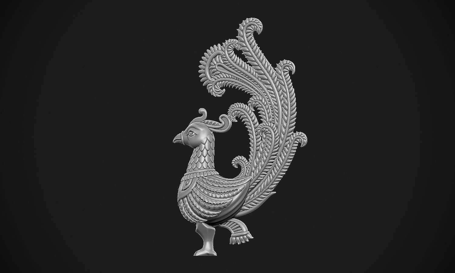 Indian Peacock Design 3D print model_30