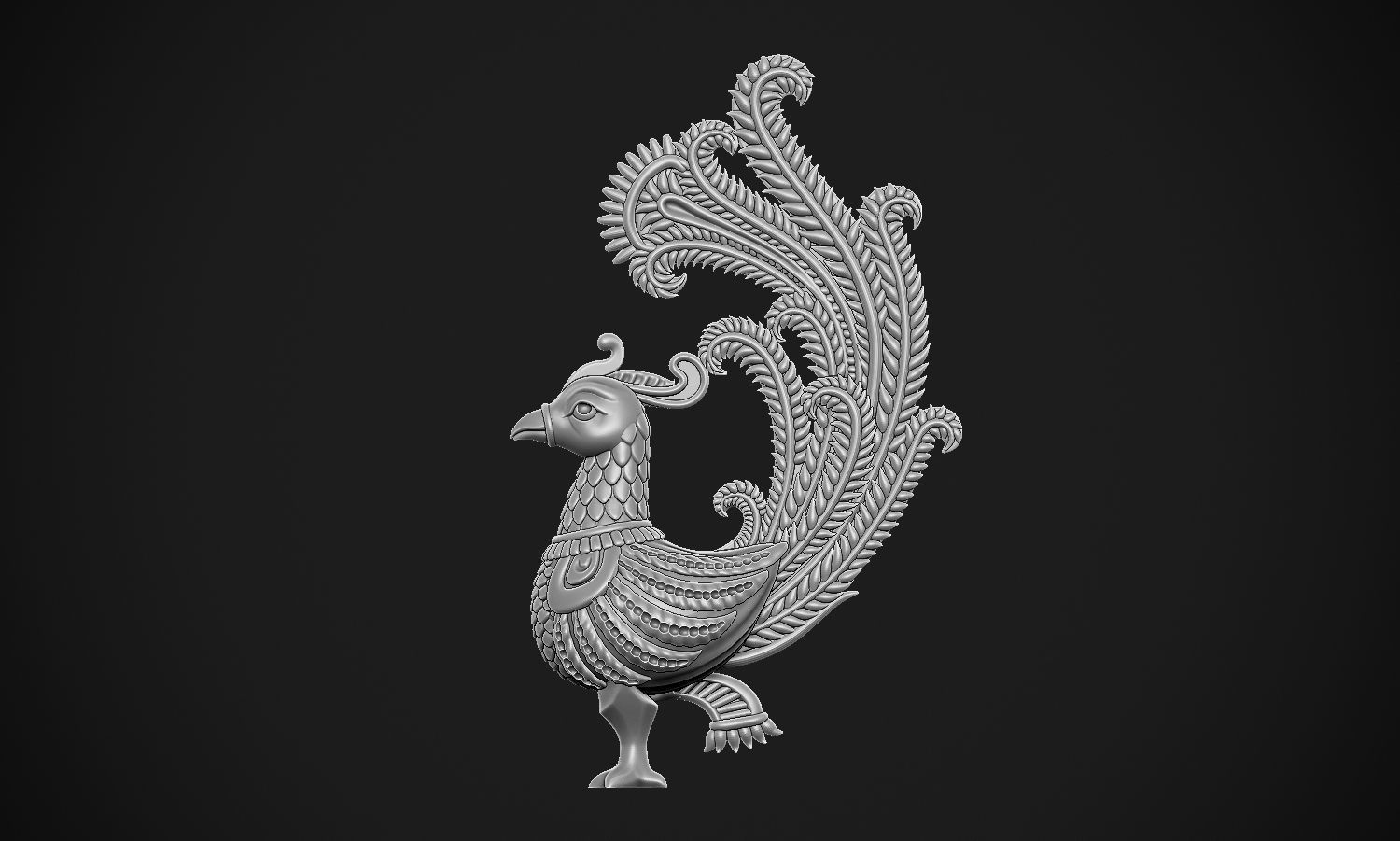 Indian Peacock Design 3D print model_21