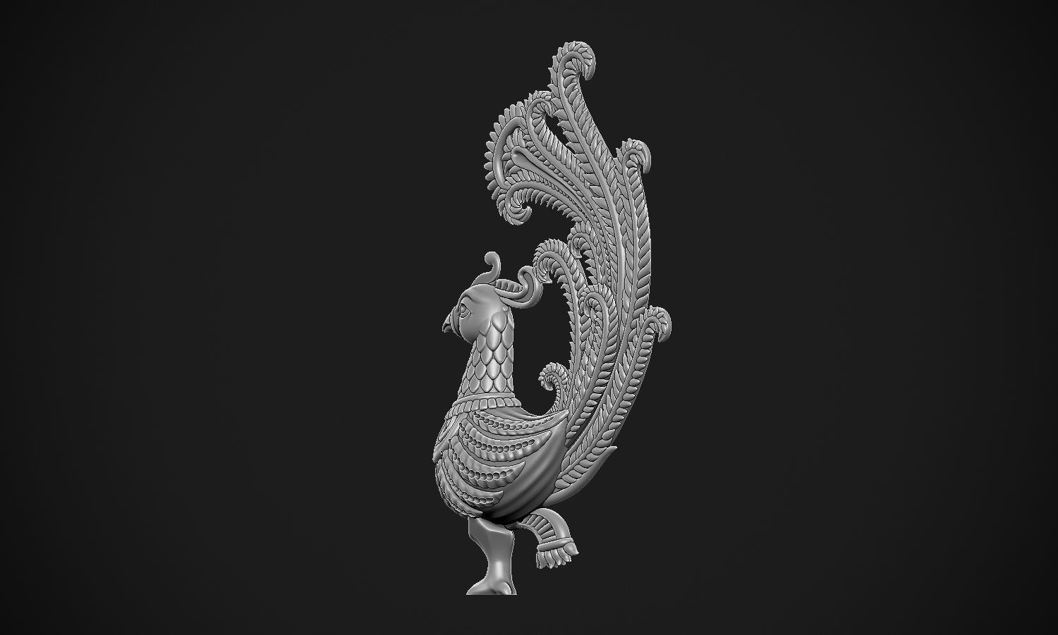 Indian Peacock Design 3D print model_26
