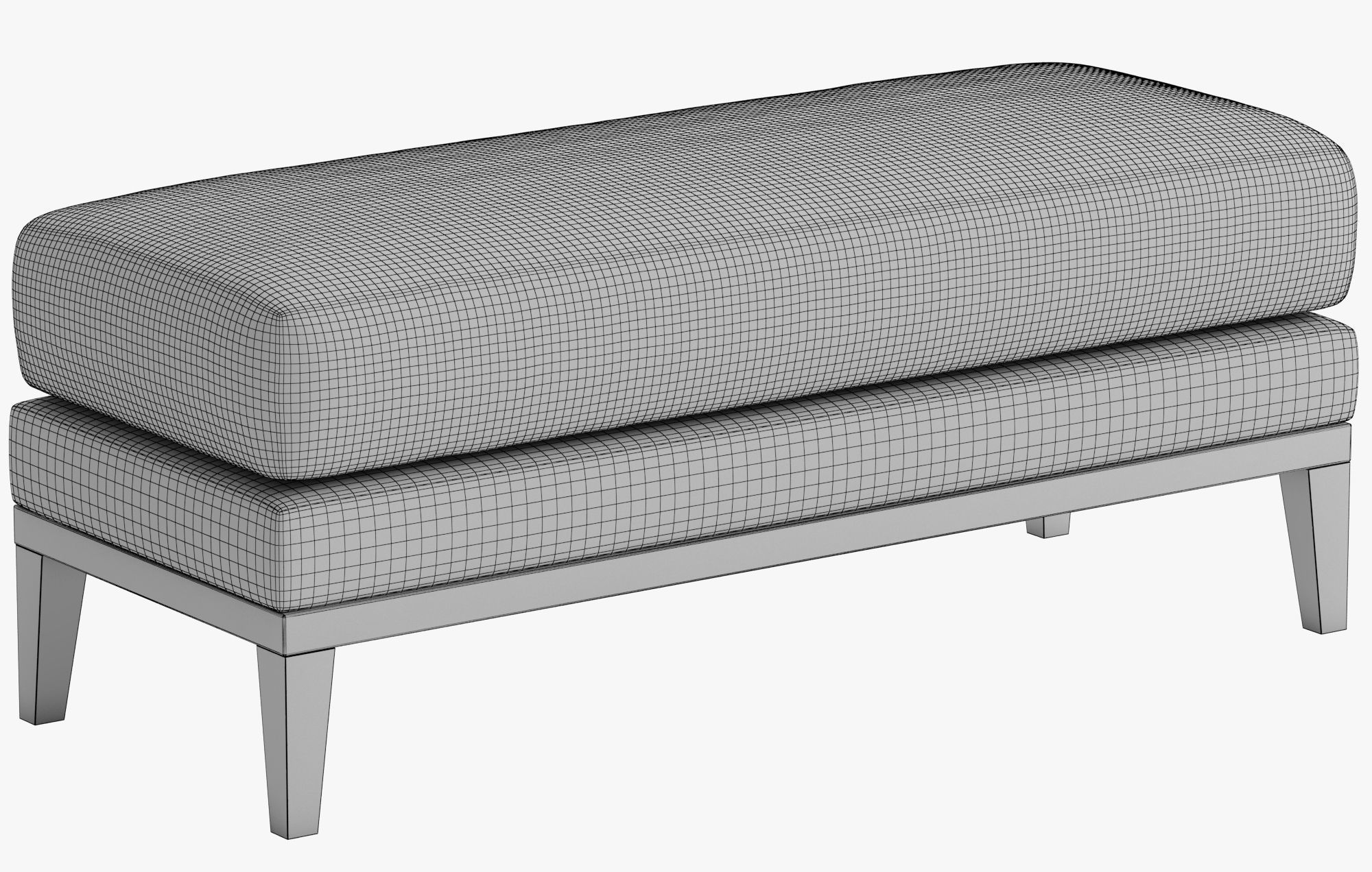 Pouf classic 3D model_4