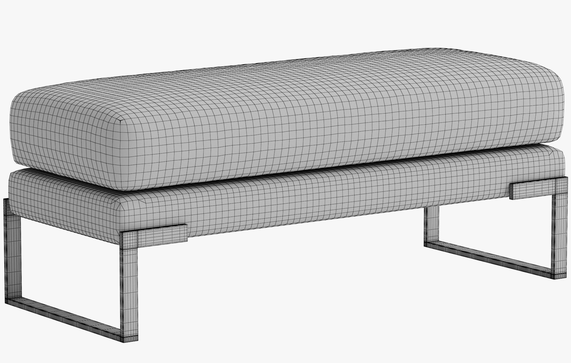 Pouf classic 3D model_3