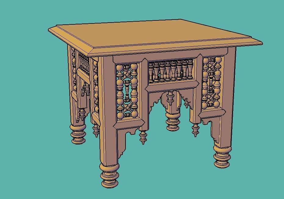 Coffee Table 3D model_4