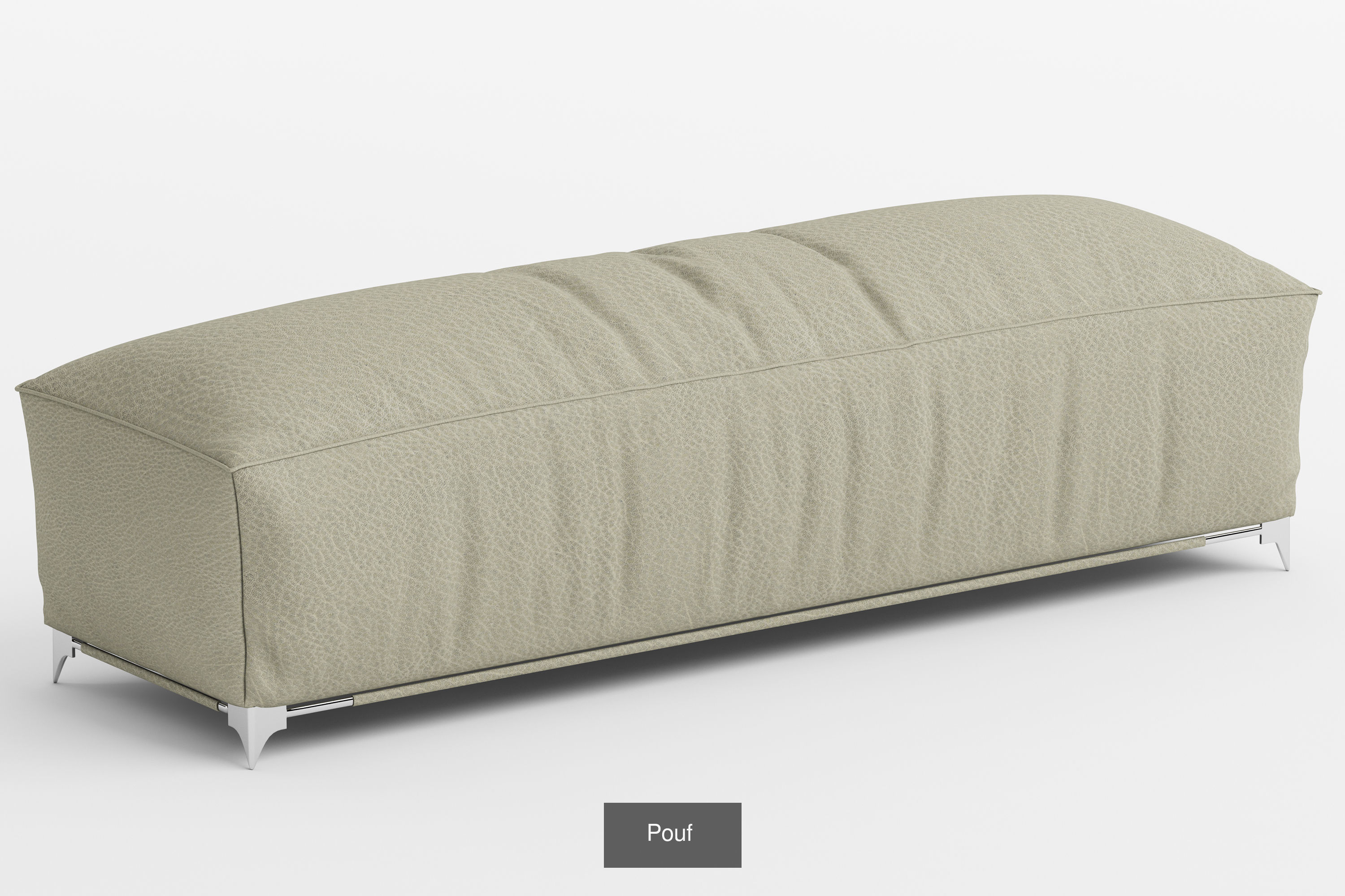 Pouf collection ottoman with fabric _3