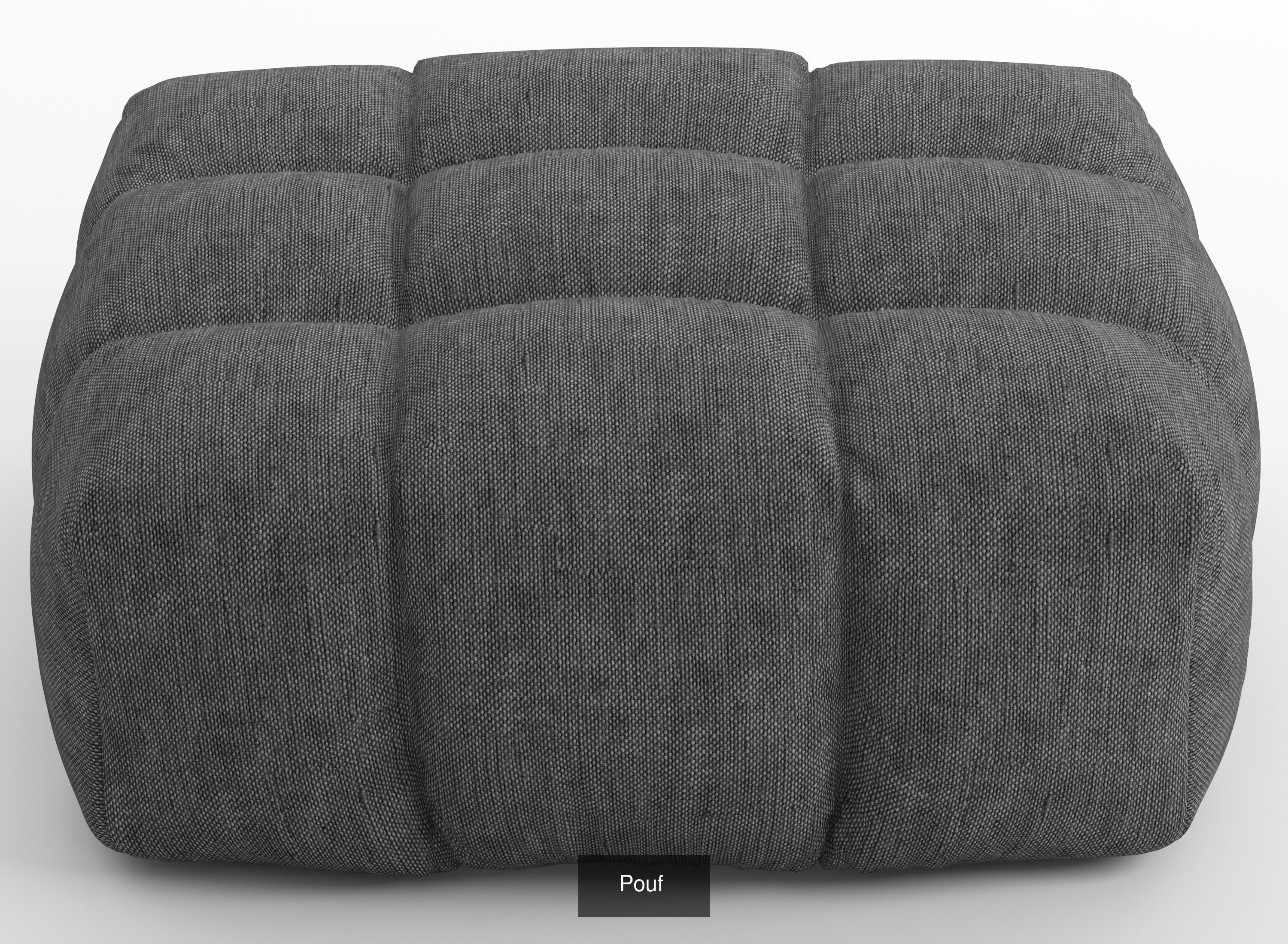 Pouf collection ottoman with fabric _2
