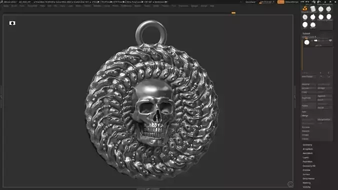 Skull Pendant 3d print model