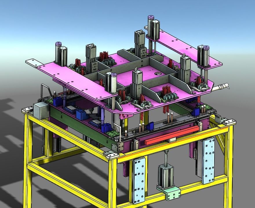 Car sunroof assembly line 3D model_10
