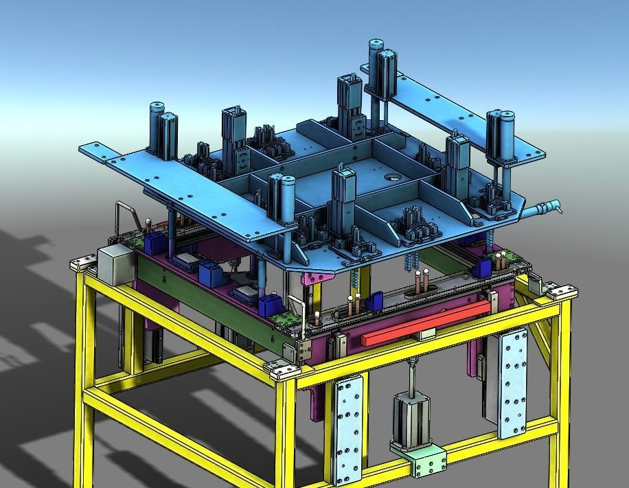 Car sunroof assembly line 3D model_11