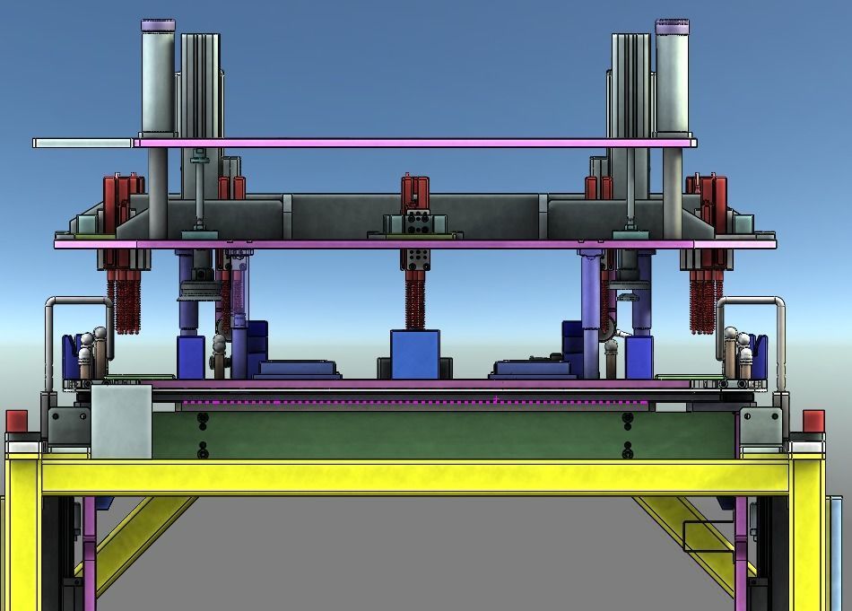 Car sunroof assembly line 3D model_15