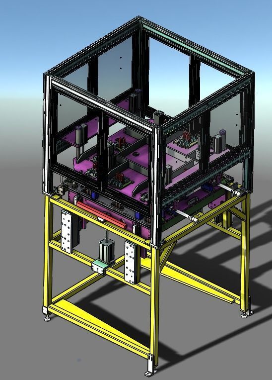 Car sunroof assembly line 3D model_9