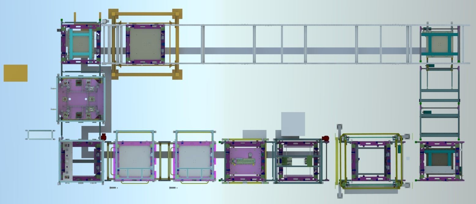 Car sunroof assembly line 3D model_2