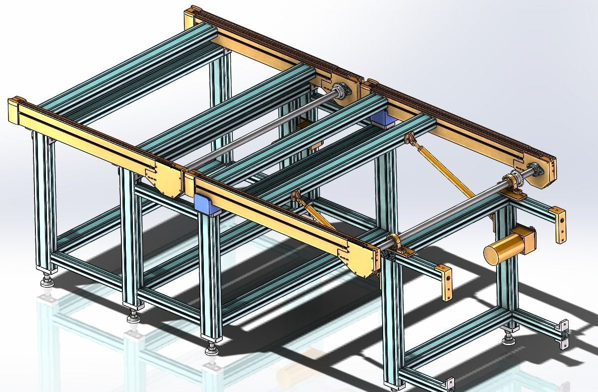 Car sunroof assembly line 3D model_7