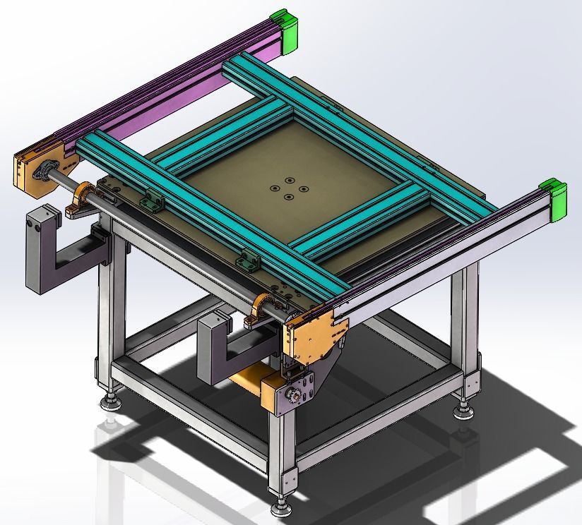 Car sunroof assembly line 3D model_4