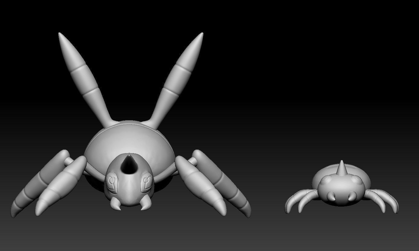 Pokemon Spinarak and Ariados 3D print model_1