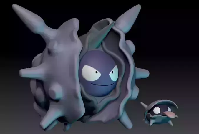 Pokemon Shellder and Cloyster
