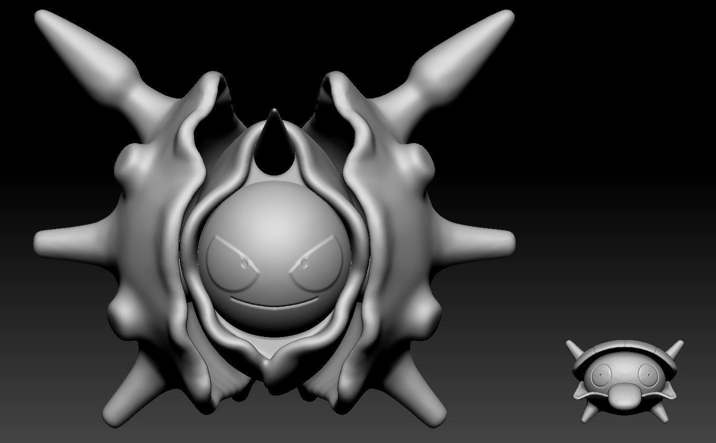 Pokemon Shellder and Cloyster 3D print model_1