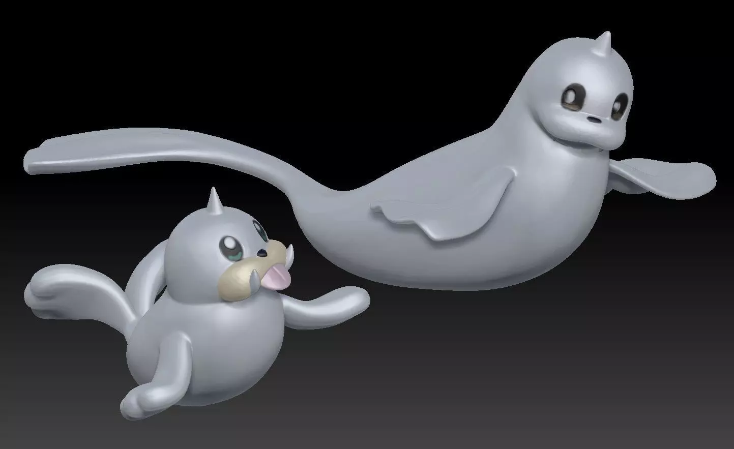 Pokemon Seel and Dewgong 3D print model_0