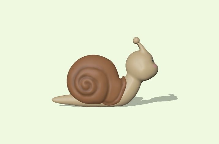 A cute Snail to decorate your garden 3D print model_1