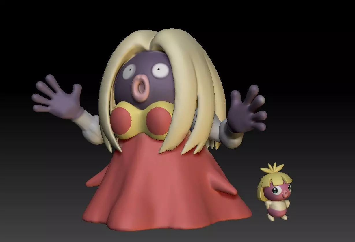 Pokemon Smoochum and Jynx 3D print model