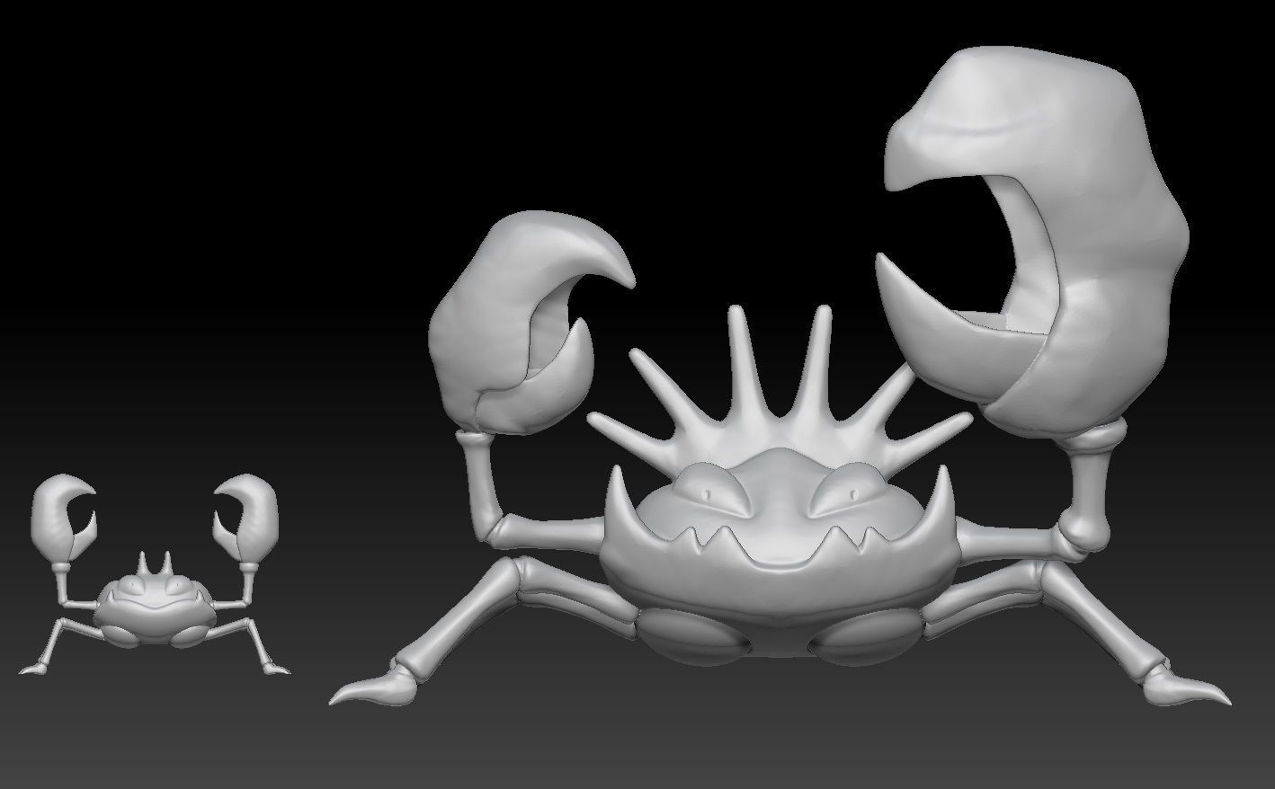 Pokemon Krabby and Kingler 3D print model_1