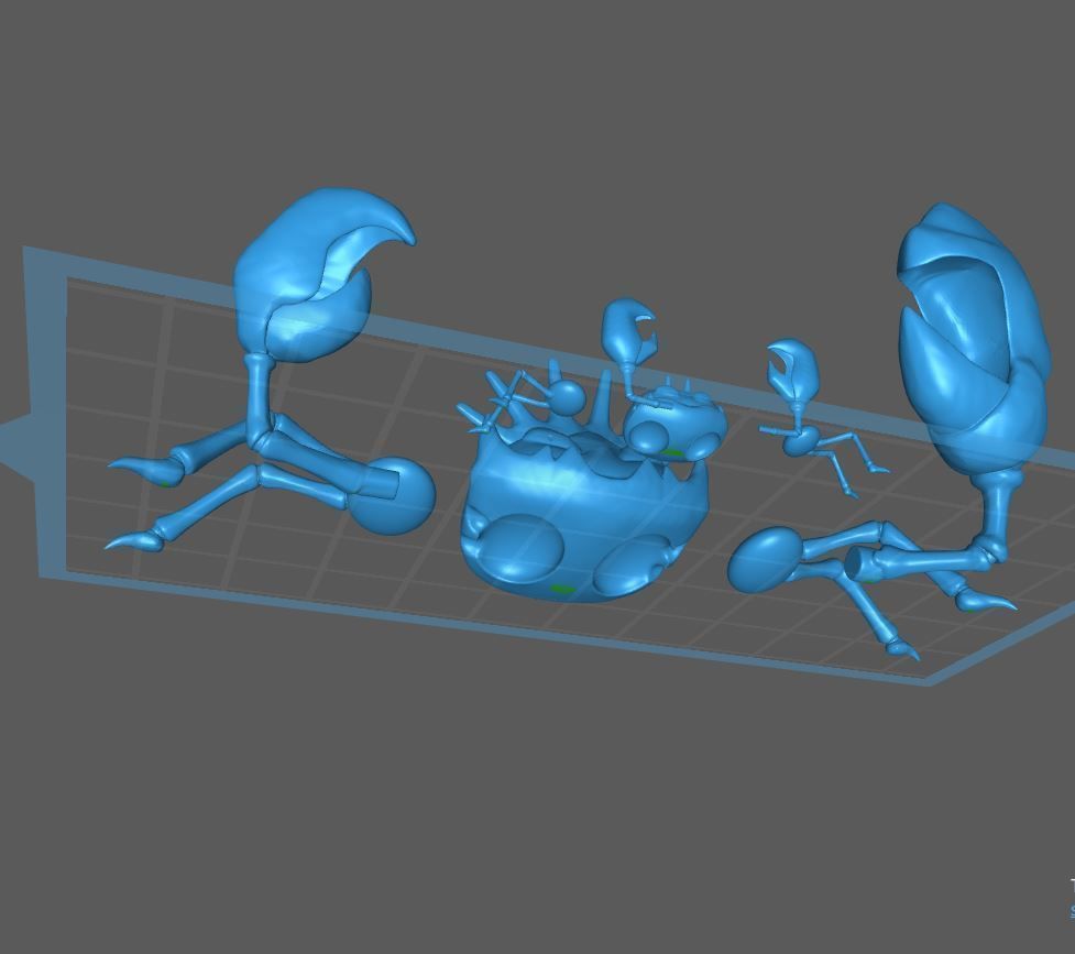 Pokemon Krabby and Kingler 3D print model_2