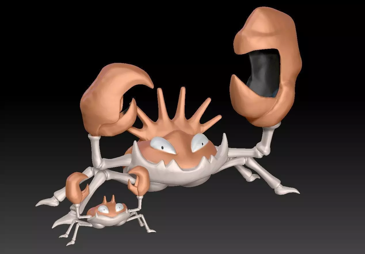 Pokemon Krabby and Kingler 3D print model_0
